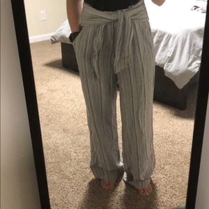 Free People Stripped Linen Pant